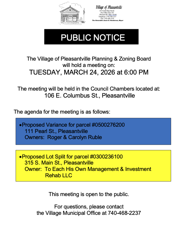Public Notice 03.24.26 Zoning Meeting
